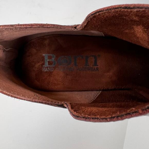 BORN Benna Leather Ankle Boot Back Zip in Dark Brown Women’s Size 7M - Picture 10 of 10